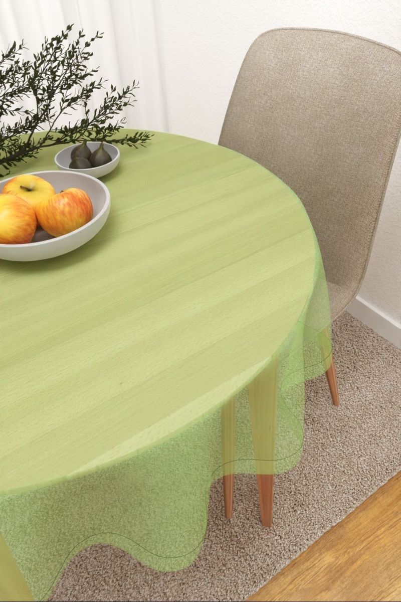 Tischdecke rund in Grün