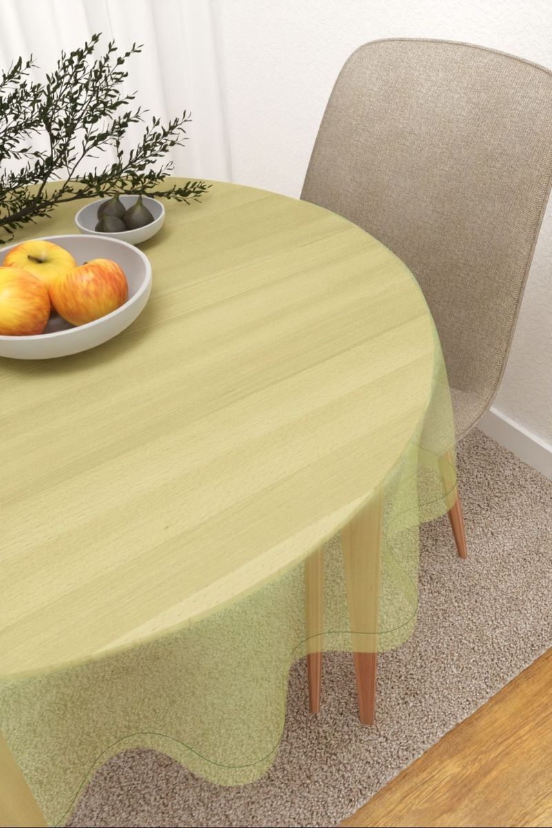 Tischdecke rund in Grün