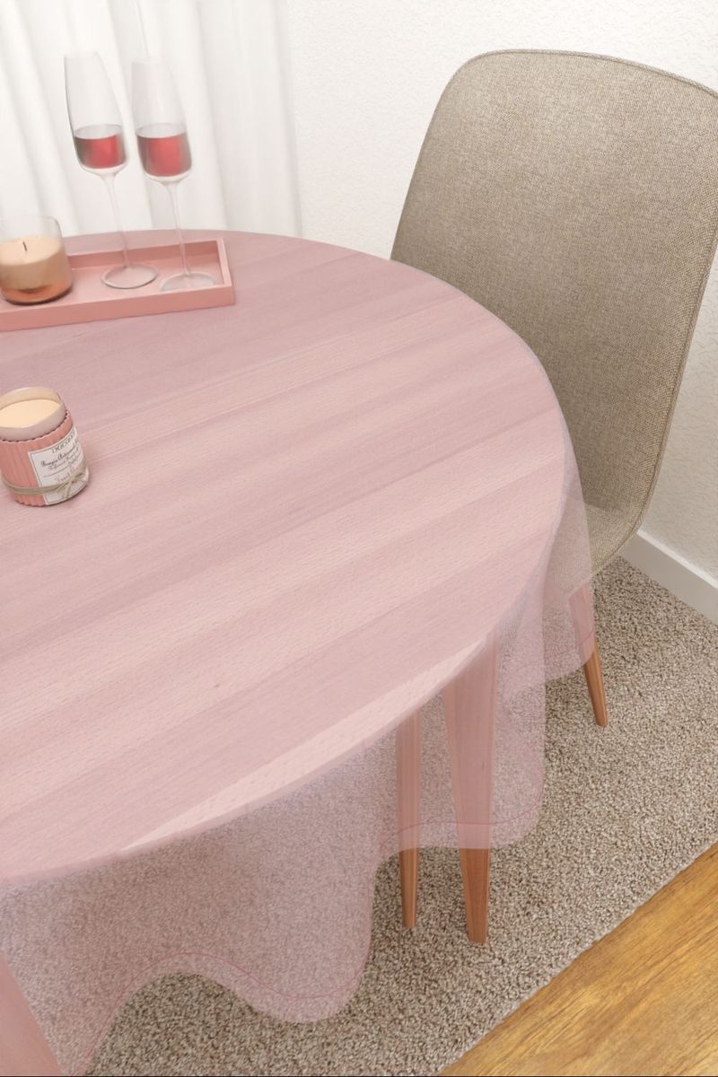 Tischdecke rund in Violett