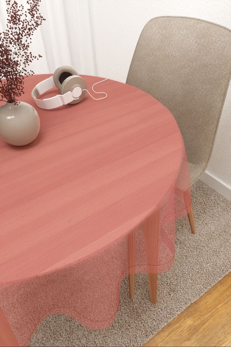 Tischdecke rund in Rot