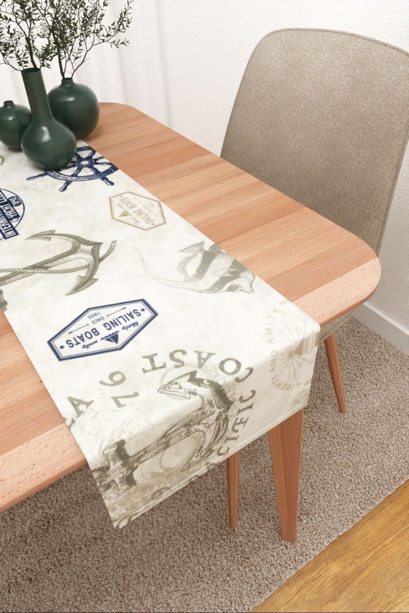 Tischläufer in Blau