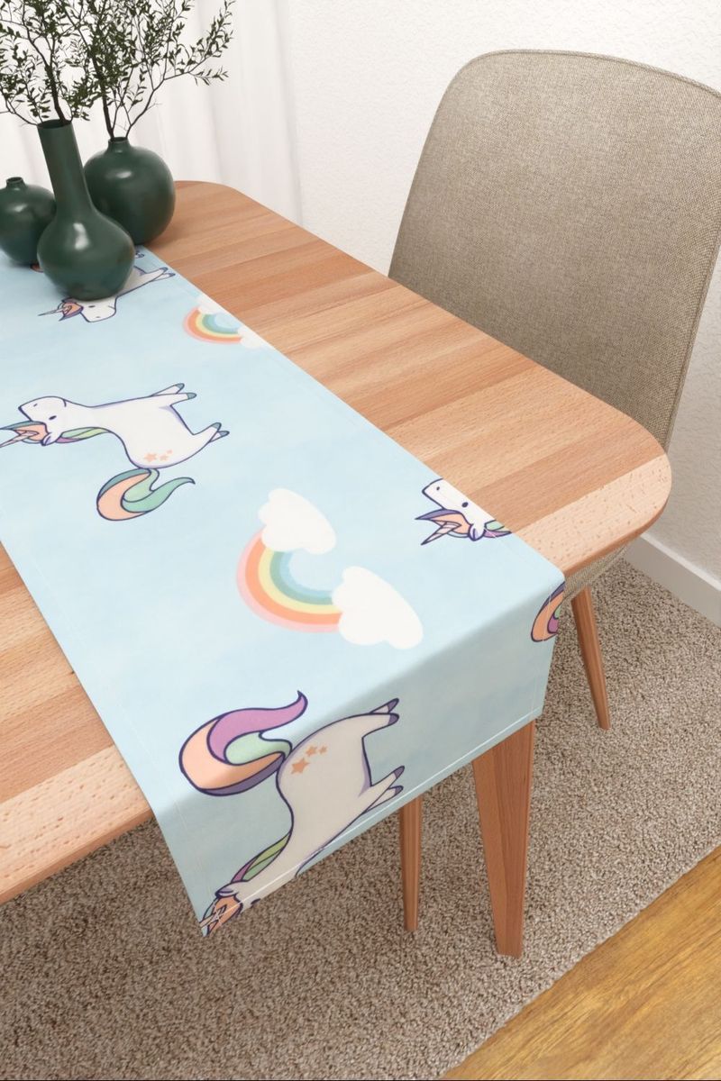 Tischläufer in Blau