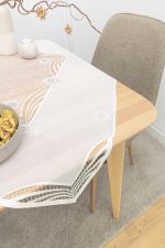 Vorschau Schneemagie #1W Plauener Spitze® - Tischdecke in Gold ecru-silber