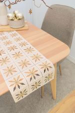 Vorschau Sternentanz #1W Plauener Spitze® - Tischläufer in Rot sekt-gold