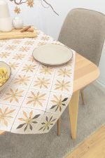 Vorschau Sternentanz #1W Plauener Spitze® - Tischdecke in Rot sekt-gold