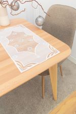 Vorschau Schneemagie #1W Plauener Spitze® - Deckchen in Gold ecru-silber