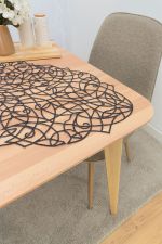 Vorschau Malin #1W Plauener Spitze® - ovale Mitteldecke in Schwarz schwarz-silber