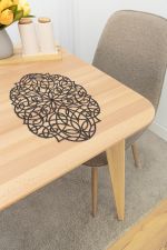 Vorschau Malin #1W Plauener Spitze® - runde Deckchen in Silber schwarz-silber