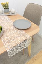 Vorschau Riona #1W Plauener Spitze® - Tischläufer in Grau rohweiß