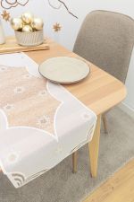 Vorschau Schneemagie #1W Plauener Spitze® - Tischläufer in Silber ecru-gold