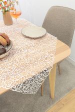 Vorschau Riona #1W Plauener Spitze® - Tischdecke in Rot rohweiß