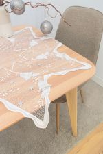 Vorschau Adventsfunkeln #1W Plauener Spitze® - ovale Tischdecke in Gold ecru-silber