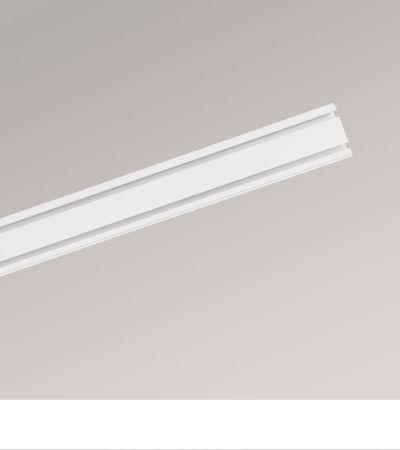 Vorhangschiene mit 2 Innenläufen in Weiß