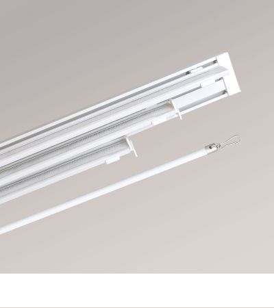 Lysel Outlet - SET Schiebegardinenschiene mit Paneelwagen 3-läufig