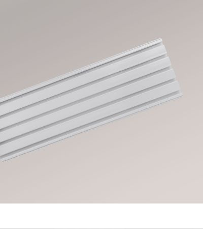 Vorhangschiene mit 5 Innenläufen in Grau