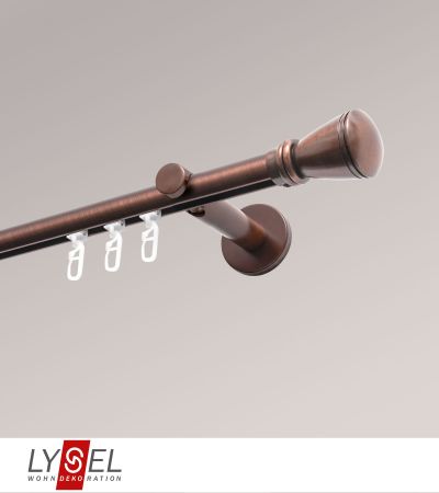 Lysel - SET Opal Innenlauf 160cm Träger offen mit Endstücke Konus in Bronze