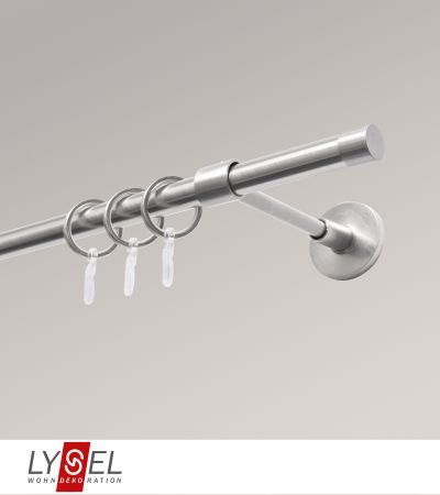 Lysel - SET Opal 160cm Träger geschlossen mit Endstücke Zylinder in Edelstahl-Optik