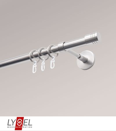 Lysel - SET Opal 160cm Träger geschlossen mit Endstücke Zylinder in Edelstahl-Optik