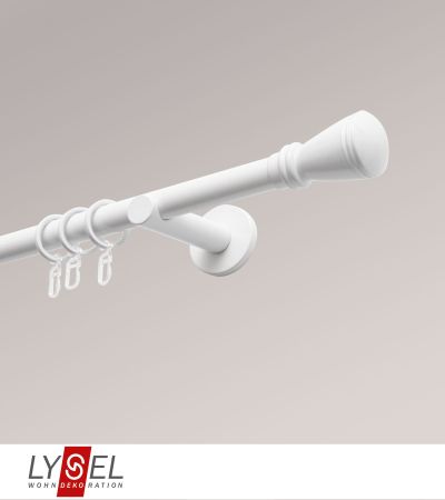 Lysel - SET Opal 160cm Träger offen mit Endstücke Konus in Weiß