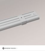 Vorschau SET Vorhangschiene 115cm mit 3 Innenläufen für Deckenmontage in Weiß #1W grau