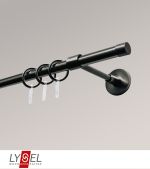 Vorschau Lysel - SET Opal 160cm Träger geschlossen mit Endstücke Kappe in Edelstahl-Optik #1W titan