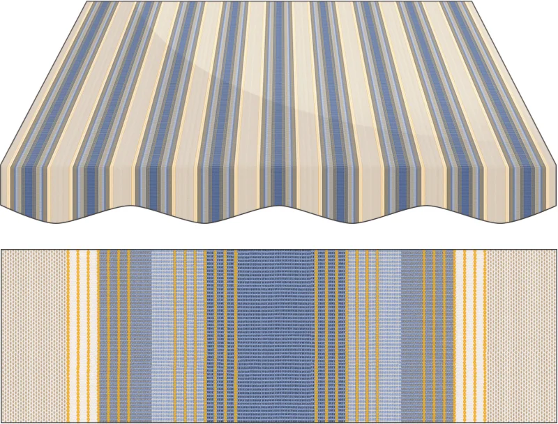 Markise Maßanfertigung Markise Irisun Fantasie Blu L482