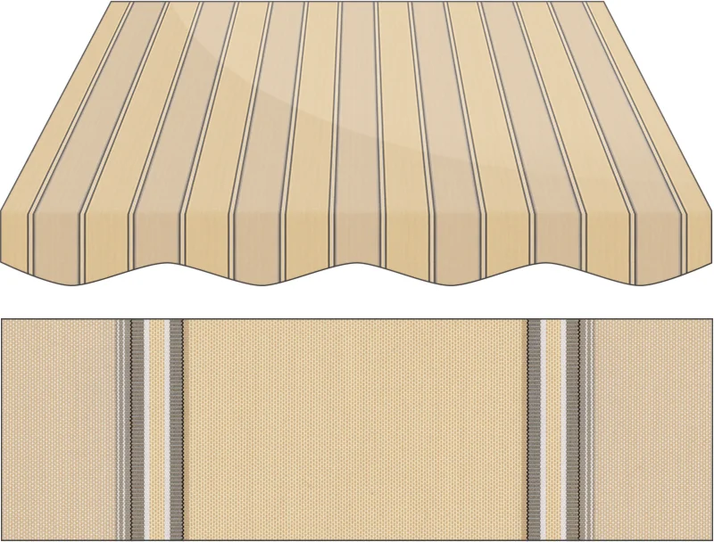 Markise Maßanfertigung Markise Irisun Fantasie Grigi R539