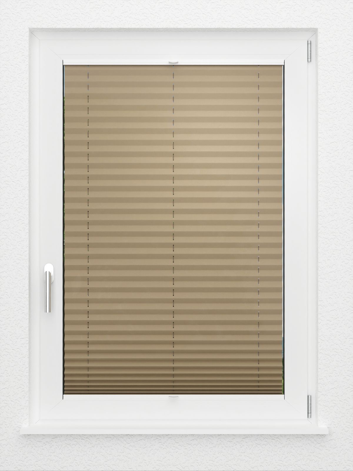 Detailansicht LYSEL HOME Plissee 234A Oliv Krepp