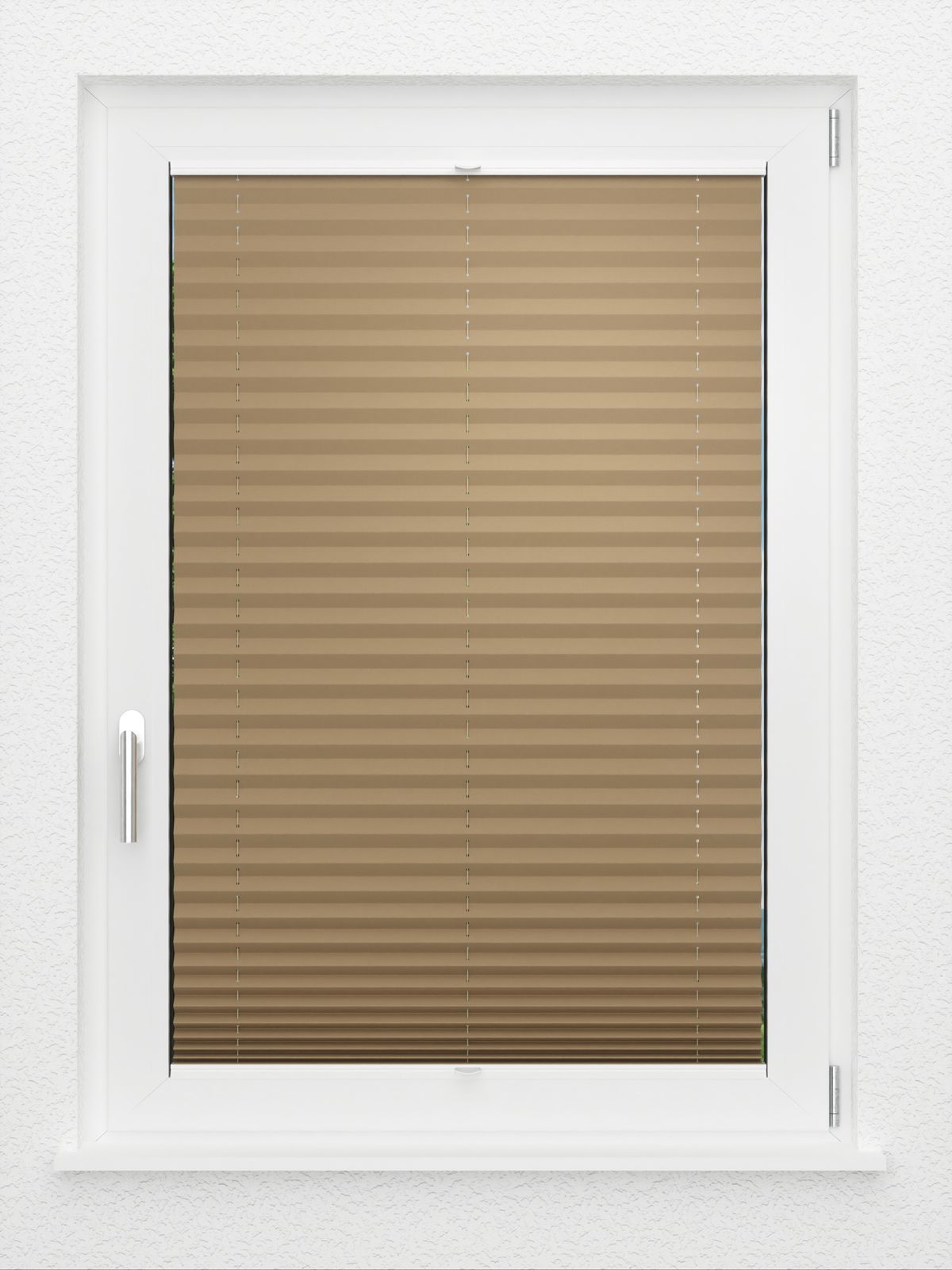 Detailansicht LYSEL HOME Plissee 235A Oliv Krepp