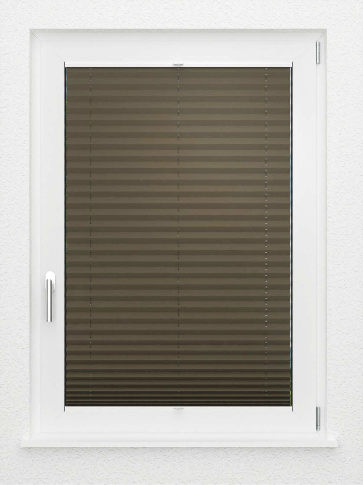 Detailansicht LYSEL HOME Plissee 236A Oliv Krepp