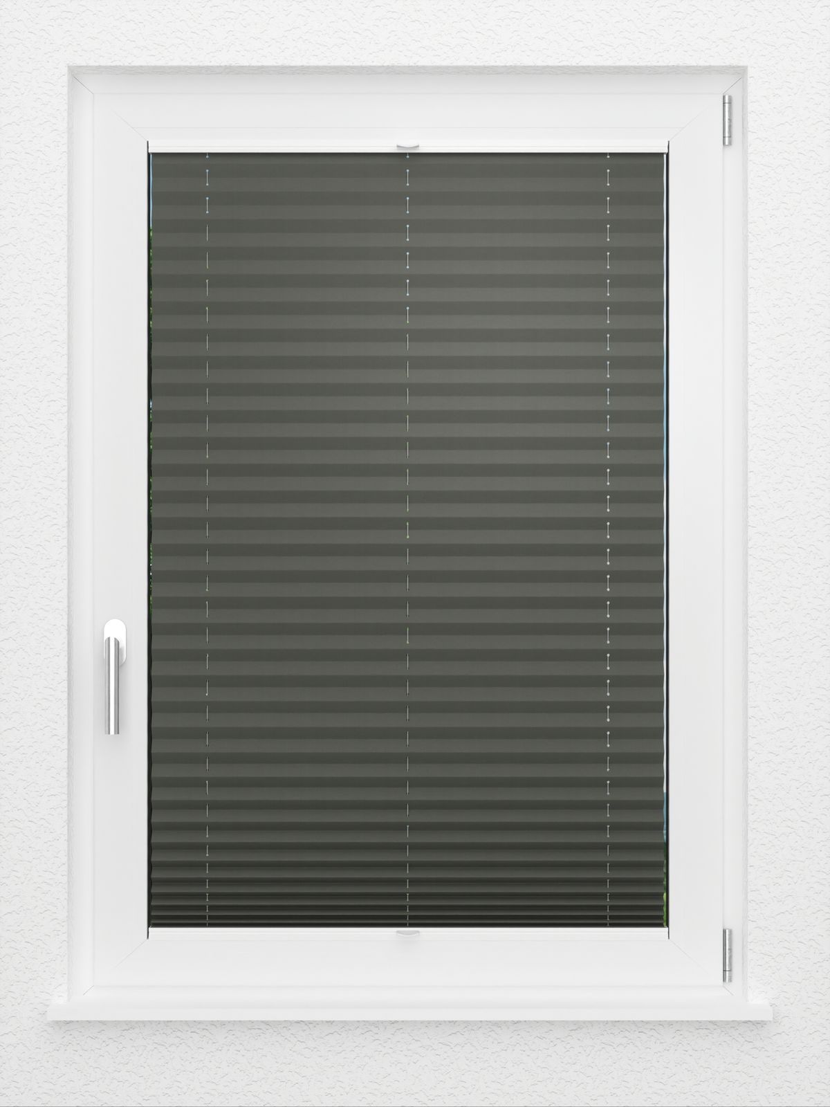 Detailansicht LYSEL HOME Plissee 211A Oliv Krepp Pearl