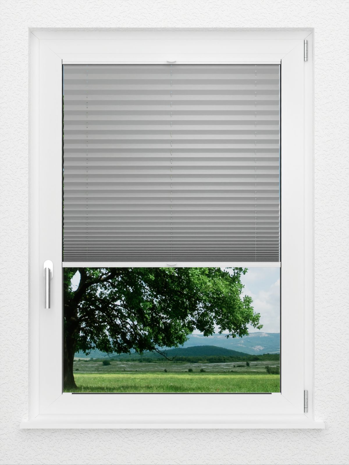 Detailansicht LYSEL HOME Plissee 214A Simo Pearl